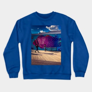 Graffiti Coney Island Boardwalk Brooklyn NYC Crewneck Sweatshirt